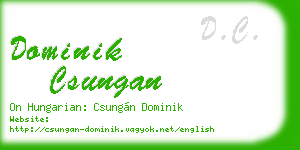 dominik csungan business card